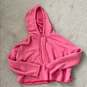 Pink Cropped hoodie